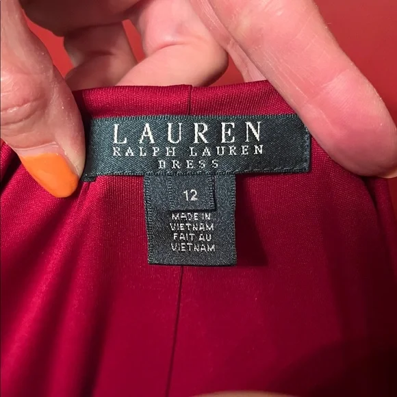 Like new Ralph Lauren Red and Black three-quarter length Sleeve Dress - Picture 2 of 16